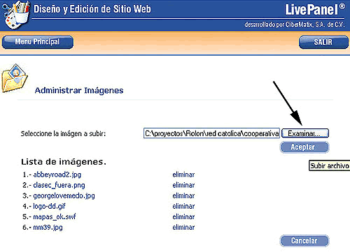 Administar imágenes