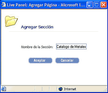 Agregar Seccin