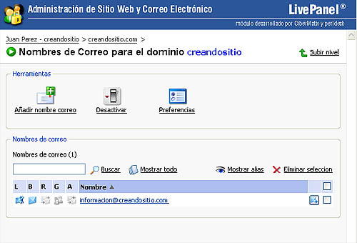 Cuentas de correo